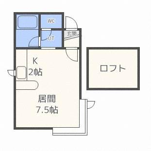 ビリオネア7(1K/1階)の間取り写真