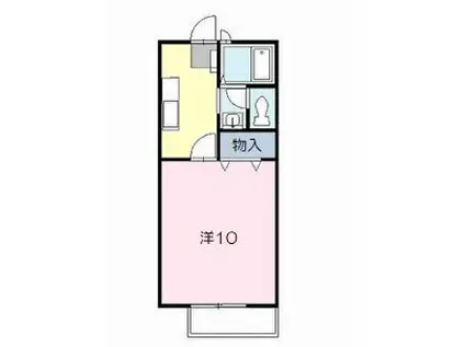 ノーブルクロードI(1K/2階)の間取り写真