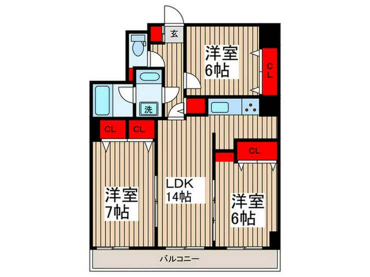 ライオンズマンション南柏 3階階 間取り