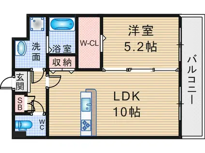 エルピスU2(1LDK/3階)の間取り写真