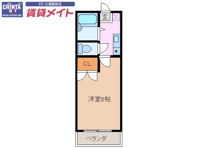 トーヨーハイム(1K/3階)の間取り写真