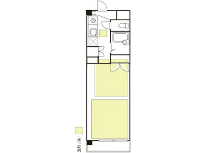 サンクレスト高萩(1K/2階)の間取り写真