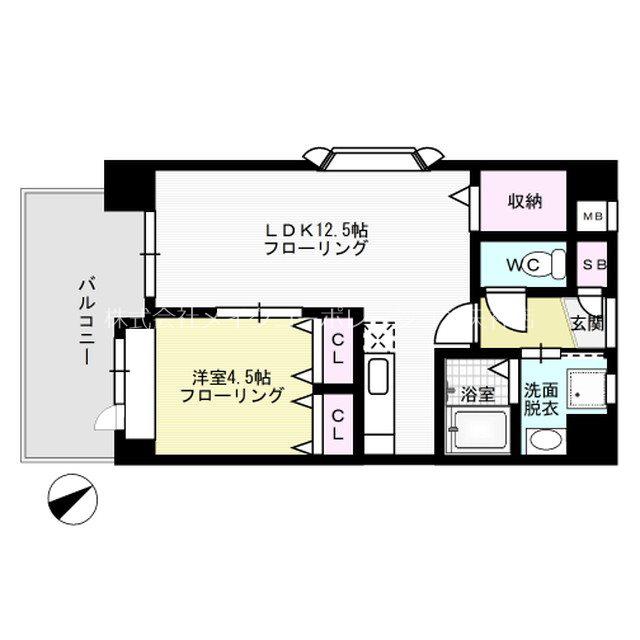SOPHIA21(1LDK/7階)の間取り写真