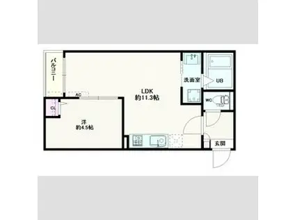 JACK TAKAYOKOSUKAII(1LDK/1階)の間取り写真