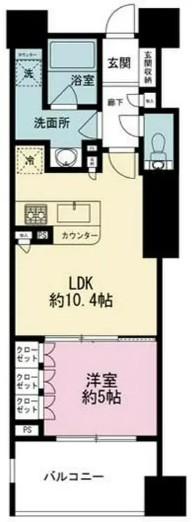 ライオンズ日本橋浜町リバーノート 11階階 間取り