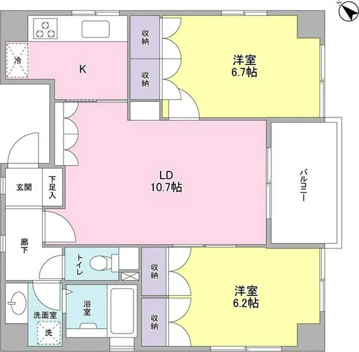 グランリヴィエール 2階階 間取り