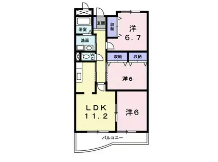コンフォート・スクエア(3LDK/3階)の間取り写真