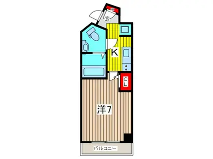 アルファコート西川口26(1K/8階)の間取り写真