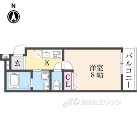 フジパレス俊徳道5番館(1K/2階)の間取り写真