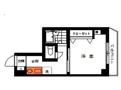 メゾンツカサ(1K/3階)の間取り写真