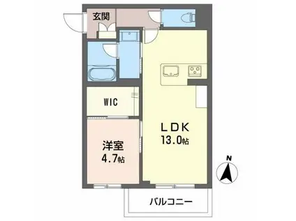 ALOHA O.E(1LDK/3階)の間取り写真