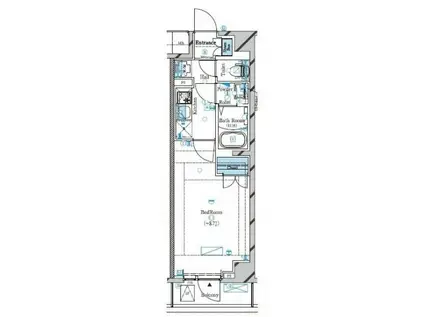ガリシア下丸子リバーサイド(1K/1階)の間取り写真