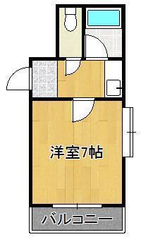 PLイースト西川頭A棟(1K/3階)の間取り写真