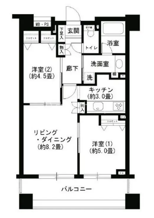 クリオ文京小石川 15階階 間取り