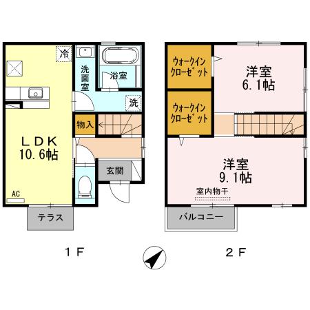 ブレーメン(2LDK/1階)の間取り写真