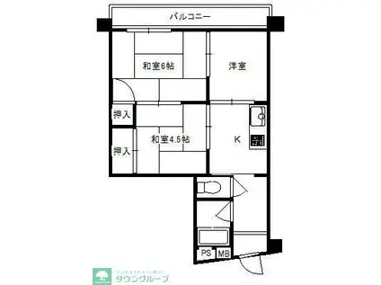 グロリアスマンション新河岸壱(3K/2階)の間取り写真