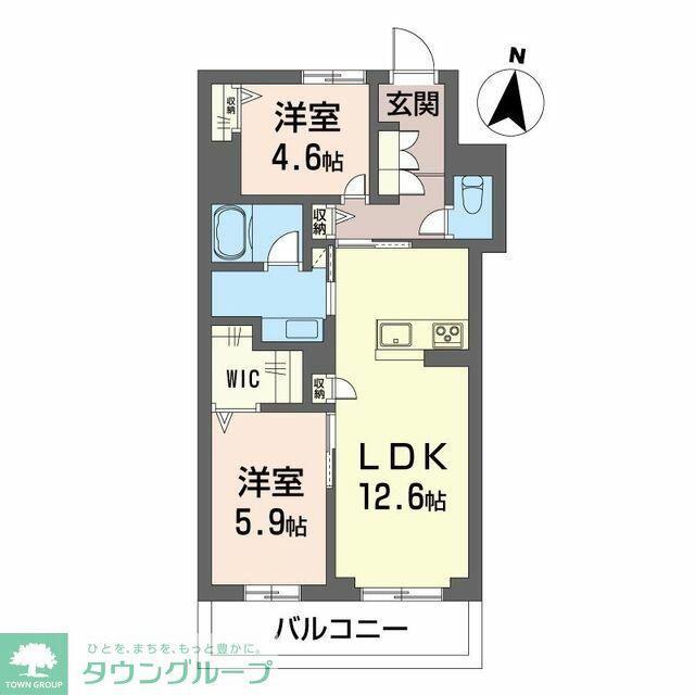 ウェルビー(2LDK/3階)の間取り写真