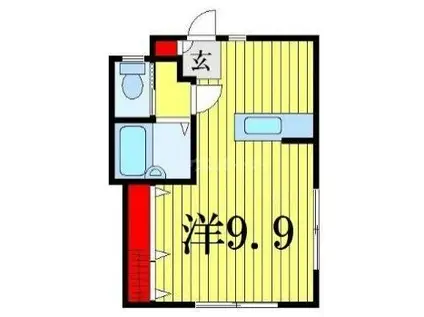 ステイツ高砂II(ワンルーム/1階)の間取り写真