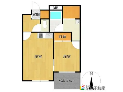 日吉壱番館(1LDK/1階)の間取り写真