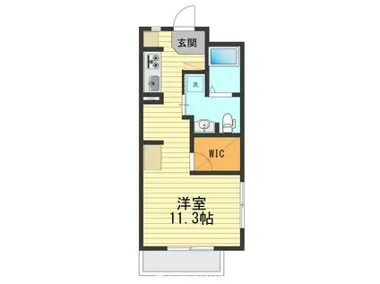 ハウゼイケダ(ワンルーム/3階)の間取り写真