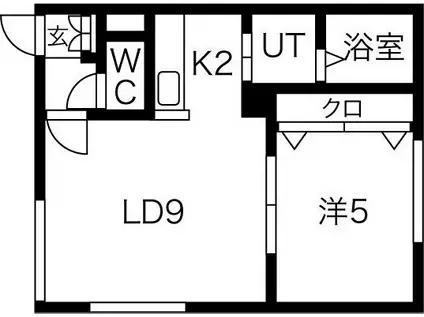 レタドール8ー4(1LDK/2階)の間取り写真
