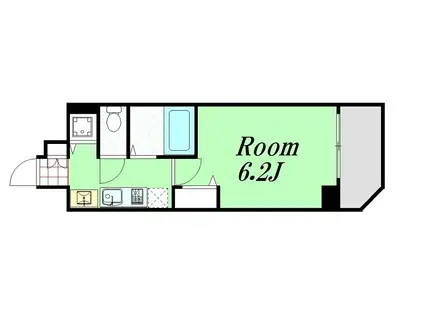 プレミアムコート天神橋エイト(1K/9階)の間取り写真