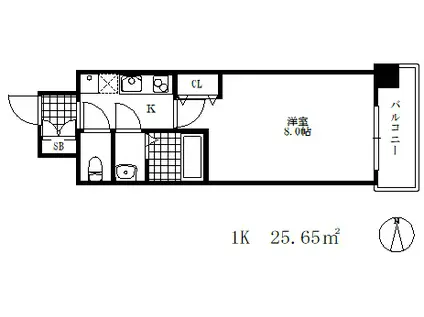 リヴィアスコウベソレイユ(1K/3階)の間取り写真