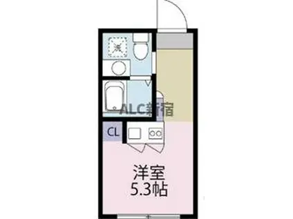 HJ PLACE NISHIHARA(ワンルーム/2階)の間取り写真