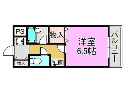 ライズイング・サン(1K/7階)の間取り写真