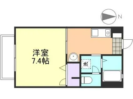 EARLS COURT(1K/1階)の間取り写真