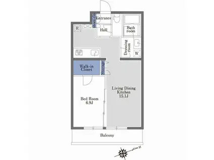 マストライフ赤羽ウエスト(1LDK/2階)の間取り写真