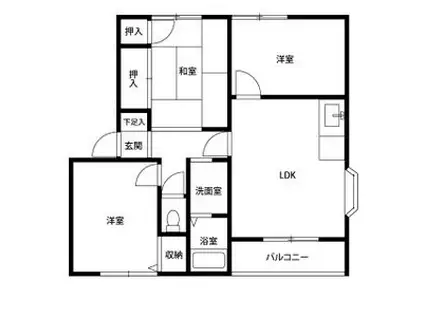 ステージ21B(1LDK/1階)の間取り写真