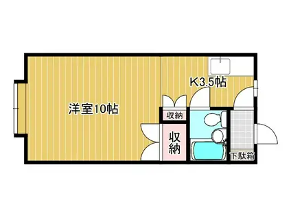 MINTハウス(ワンルーム/1階)の間取り写真