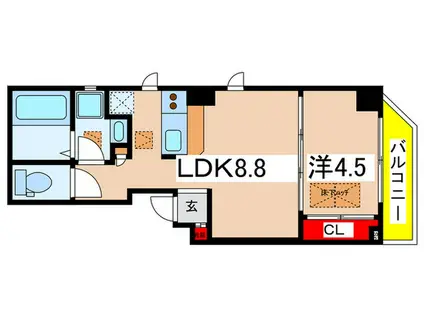 ラヴァンス(1LDK/3階)の間取り写真