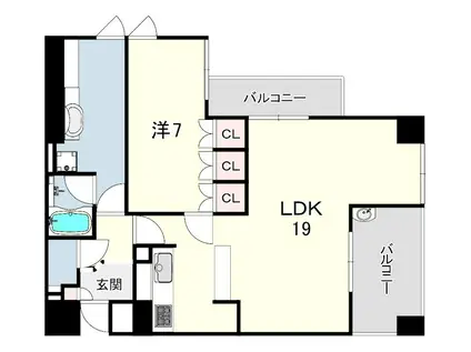 ケーズスクエア(1LDK/5階)の間取り写真