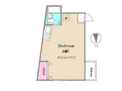 レオネクストなるみ(1K/1階)の間取り写真