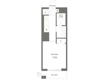 ガーデン板橋氷川町(1K/14階)の間取り写真