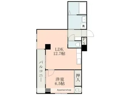 DMT CHOCOLA(1LDK/2階)の間取り写真