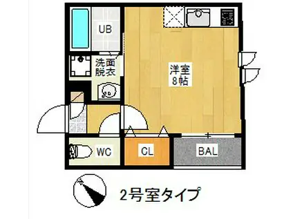 REGALEST博多駅前(ワンルーム/2階)の間取り写真