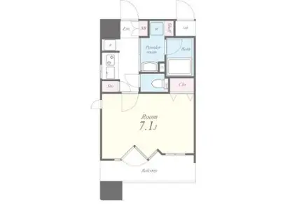 アーバンウェル茨木(1K/7階)の間取り写真