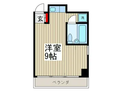 クレセント南町(ワンルーム/5階)の間取り写真