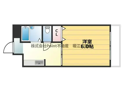 セルヴィス新今里(1K/3階)の間取り写真