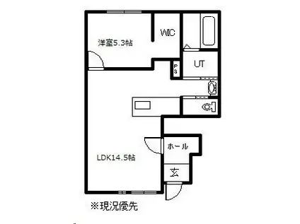 MONOQLOII(1LDK/1階)の間取り写真