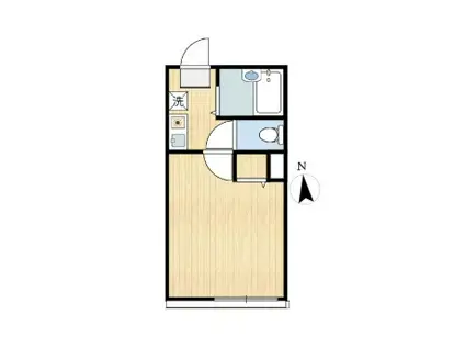 ラフィネ竹の塚(1K/2階)の間取り写真