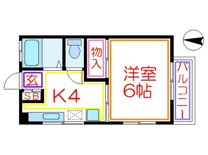スティツ コイケ(1K/2階)の間取り写真