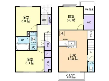 GRATIAII(3LDK/1階)の間取り写真