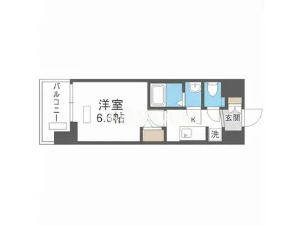 プレサンス大国町アドロッソ(1K/11階)の間取り写真