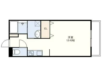 CRECIA MIZOROKU(ワンルーム/2階)の間取り写真