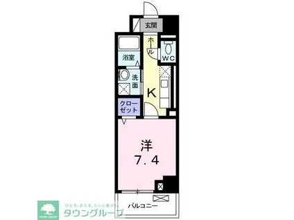 リバーサイド川崎大師(1K/6階)の間取り写真