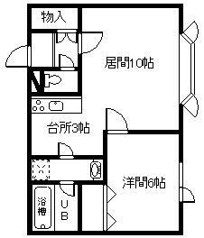 エスパニア名寄I(1LDK/1階)の間取り写真